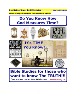 Bible Study: How Does God Measure Time?