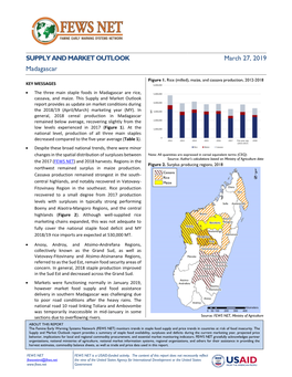 SUPPLY and MARKET OUTLOOK Madagascar March 27, 2019