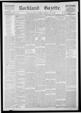 Rockland Gazette : July 23, 1857