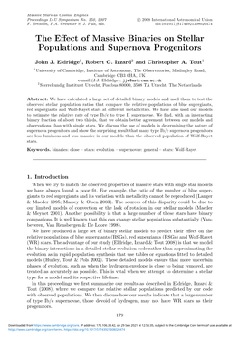 The Effect of Massive Binaries on Stellar Populations and Supernova Progenitors