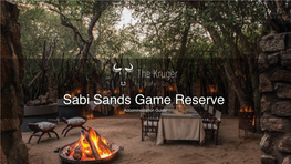 Sabi Sands Game Reserve Accommodation Guide a General Overview of Sabi Sands Game Reserve