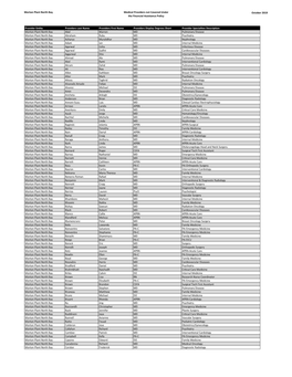 Provider List 2019.Xlsx