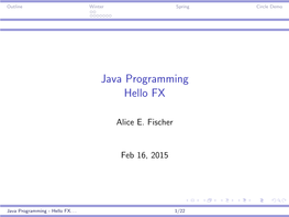 Java Programming Hello FX
