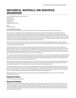 Mechanical, Materials, and Aerospace Engineering 1