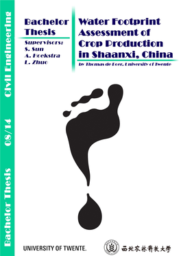 Water Footprint in Shaanxi Province in 2008 by Crop