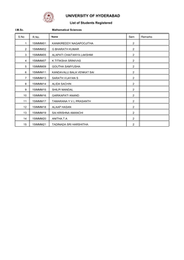 University of Hyderabad