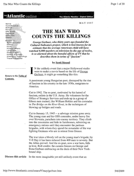 The Man Who Counts the Killings Page 1 of 30