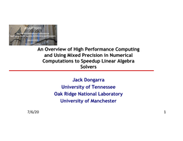 An Overview of High Performance Computing and Using Mixed Precision in Numerical Computations to Speedup Linear Algebra Solvers