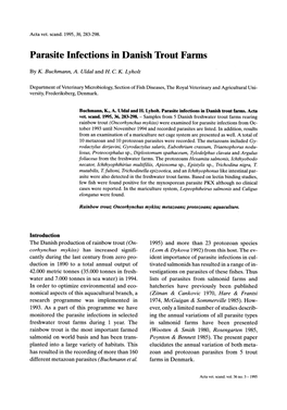 Parasite Infections in Danish Trout Farms