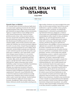 Siyaset, Isyan Ve Istanbul (1453-1808)