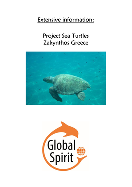 Extensive Information Project See Turtles in Greece-Zakynthos