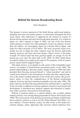 Behind the Korean Broadcasting Boom PDF SHIM Sungeun