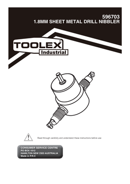 1.8Mm Sheet Metal Drill Nibbler