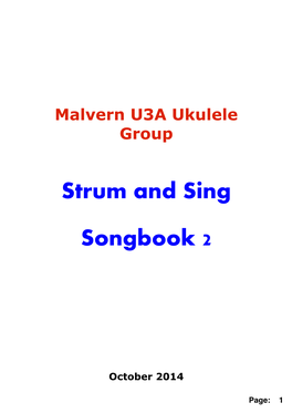 Malvern U3a Ukulele Group Songbook 2