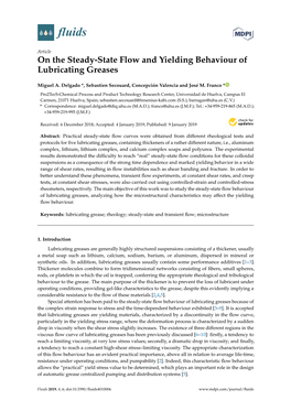 On the Steady-State Flow and Yielding Behaviour of Lubricating Greases