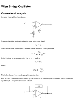 Wien Bridge Oscillator