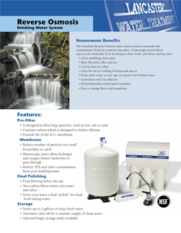 Reverse Osmosis Drinking Water System