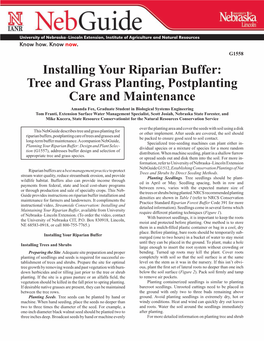 Installing Your Riparian Buffer