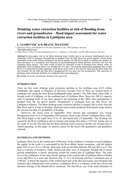Drinking Water Extraction Facilities at Risk of Flooding from Rivers and Groundwater – Flood Impact Assessment for Water Extraction Facilities in Ljubljana Area