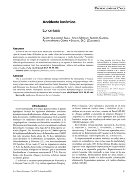 Accidente Lonómico Lonomiasis