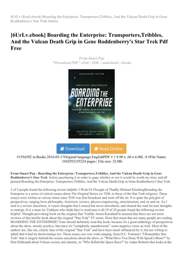 Boarding the Enterprise: Transporters,Tribbles, and the Vulcan Death Grip in Gene Roddenberry's Star Trek Online