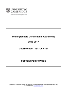 Course Specification