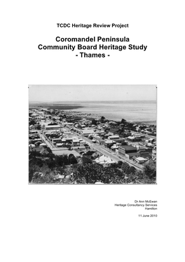 TCDC Community Study Report Thames 11-6-10