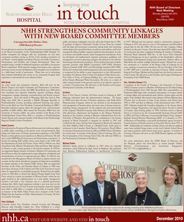 Nhh Strengthens Community Linkages with New Board