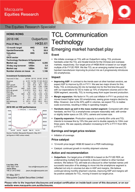 TCL Communication Technology Holdings Limited