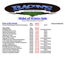 Midst of Winter Sale Prices Valid Until March 2Nd, 2014