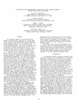 Paleotectonic and Paleogeographic Significance of the Calaveras Complex, Western Sierra Nevada, Californ I A