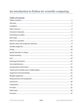 An Introduction to Python for Scientific Computing