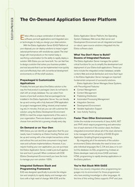 The On-Demand Application Server Platform Der