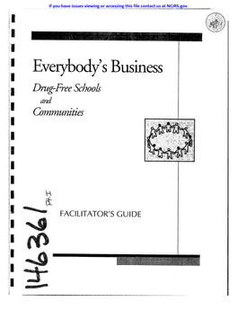 I: Everybody's Business II Drug-Free Schools ~