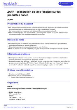 DDFIP Présentation Du Dispositif