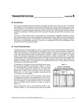 Transportation Chapter 8