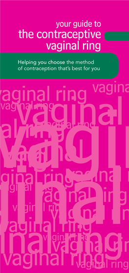 Contraceptive Vaginal Ring