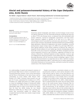 Glacial and Palaeoenvironmental History of the Cape Chelyuskin Area