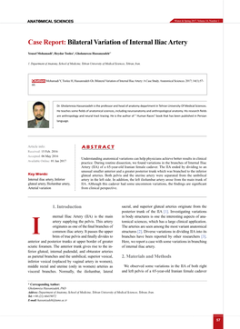 Bilateral Variation of Internal Iliac Artery