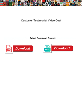 Customer Testimonial Video Cost