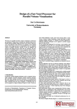 Design of a Fast Voxel Processor for Parallel Volume Visualization