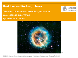 Neutrino Driven Winds • Outer Shells • Summary • References