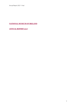 National Museum of Ireland Annual Report 2017