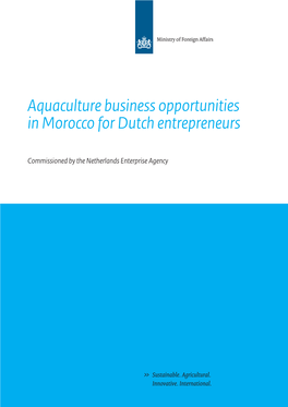 Aquaculture Business Opportunities in Morocco for Dutch Entrepreneurs