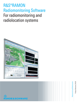 For R&S®RAMON Radiomonitoring Software