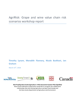 Agririsk: Grape and Wine Value Chain Risk Scenarios Workshop Report