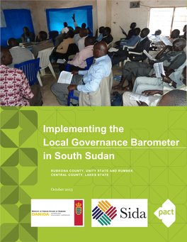 Implementing the Local Governance Barometer in South Sudan