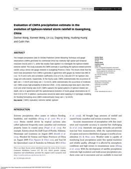 Evaluation of CMPA Precipitation Estimate in the Evolution of Typhoon