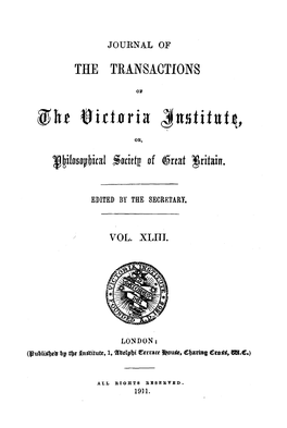 W. St. Clair Tisdall Was Then Invited to Read His Paper