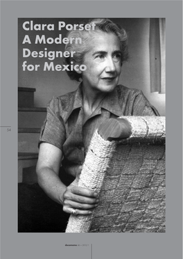 Clara Porset a Modern Designer for Mexico